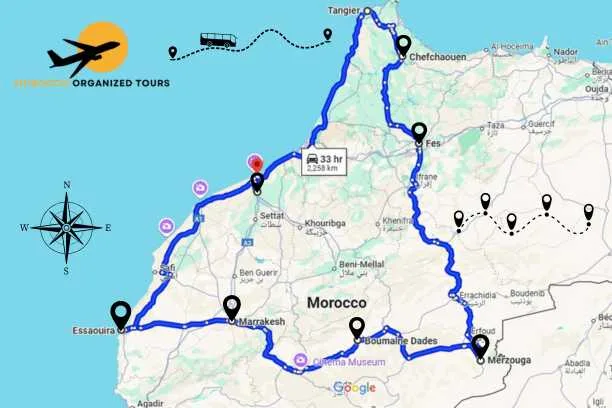 13 días de viaje por Marruecos Desde Casablanca - Gran Circuito por Marreucos - las ciudades imperiales y el desierto de Merzouga.